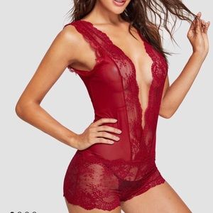 Sexy Red Lace Lingerie One Piece (New)